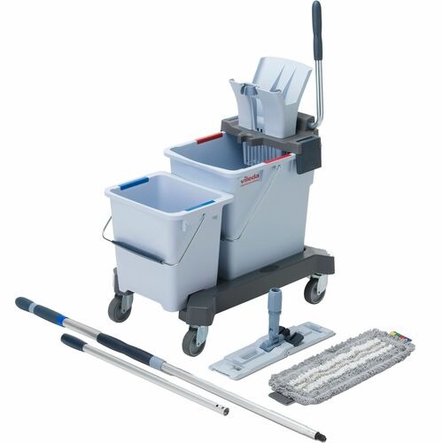 Vileda Professional UltraSpeed Double Bucket Kit - MicroFiber - Multi - 1 Each Vileda Professional UltraSpeed Double Bucket Kit - MicroFiber - Multi - 1 Each