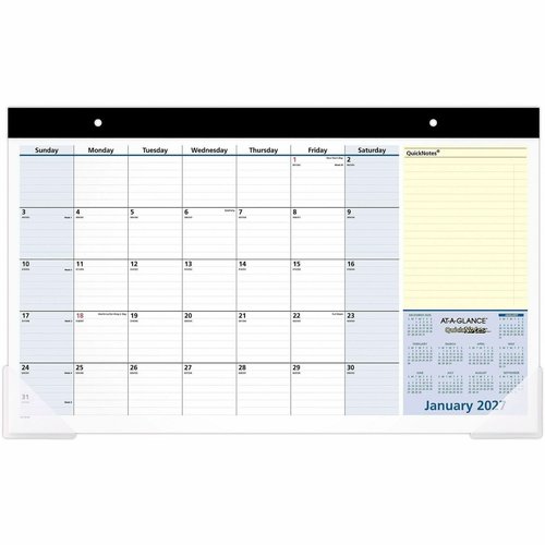 At-A-Glance QuickNotes Compact Monthly Desk Pad Calendar - AAGSK71000 ...