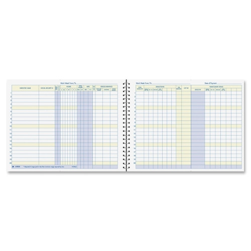 Adams Weekly Payroll Book - ABFAFR50 - Shoplet.com