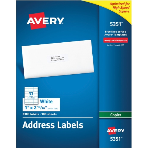 Avery Copier Address Labels - AVE5351 - Shoplet.com