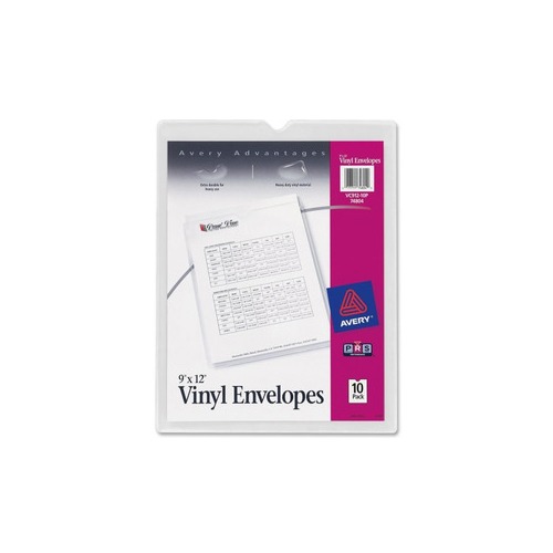 Avery Vinyl File Envelopes, 4 x 6 , 10 Clear Envelopes (74806) 4