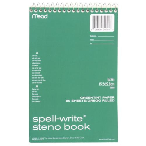 Mead Spell-Write Steno Book - MEA43080 - Shoplet.com