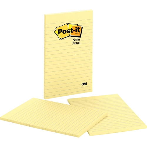 Post-it Notes Original Lined Notepads - MMM663YW - Shoplet.com