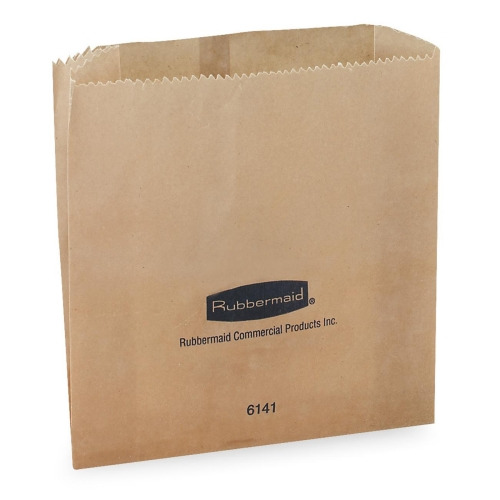 Rubbermaid Commercial Waxed Receptacle Bags - Kraft Paper - 250/Carton Rubbermaid Commercial Waxed Receptacle Bags - Kraft Paper - 250/Carton