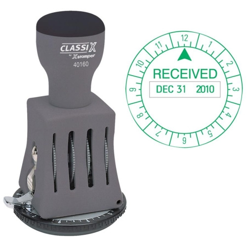 Xstamper ClassiX Traditional Rotary Message/Date and Time Stamp