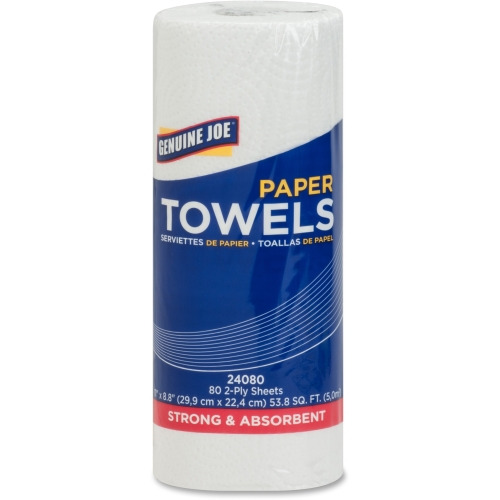Genuine Joe Kitchen Roll Flexible Size Towels - GJO24080 - Shoplet.com