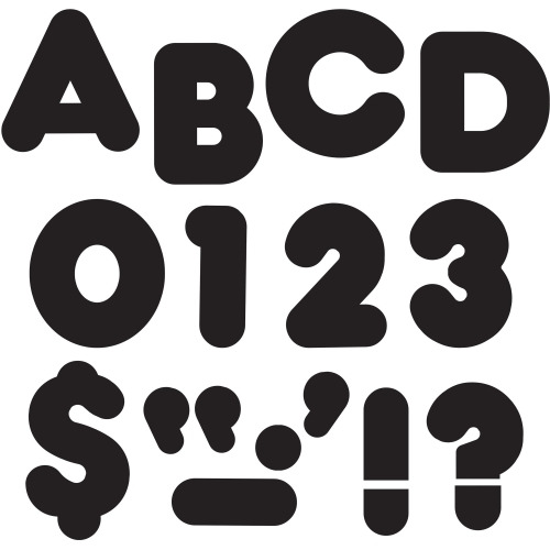 Chartpak Vinyl Letters – 6 Capital Letters, Black