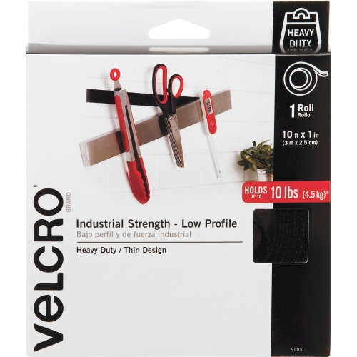 Velcro Extreme Fasteners 1 inch x 4 inch Black 10 Sets
