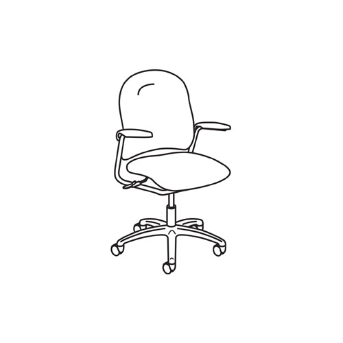 Hon Alaris H4221 Mid Back Managemet Chair With Fixed Arms