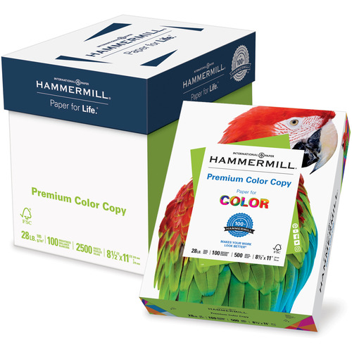 5 Ream 8.5x11 NEW Hammermill Printer Paper Premium Color Copy 28lb 