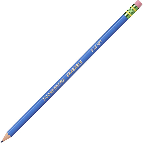 Ticonderoga Erasable Colored Pencils , 2.6mm Lead, Blue, Dozen