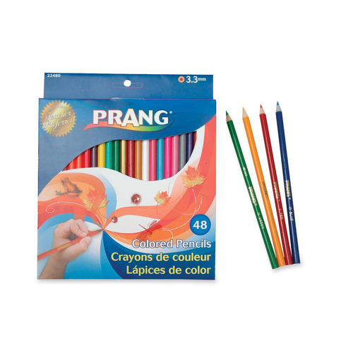 Prang Colored Woodcase Pencils Set, 3.3 mm, Assorted Colors - 50 count