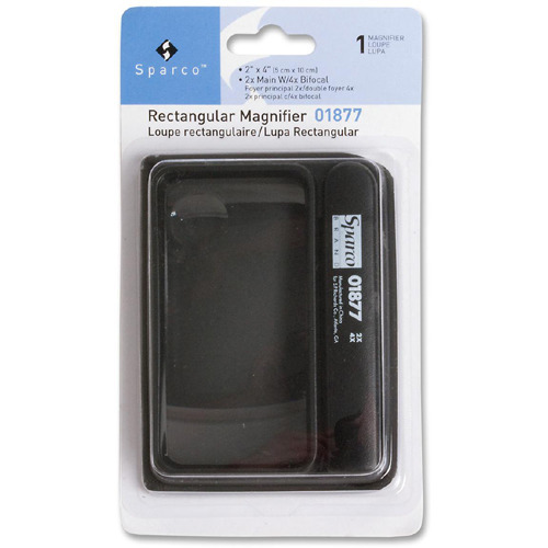 Sparco Rectangular Handheld Magnifier - Magnifying Area 2 Sparco Rectangular Handheld Magnifier - Magnifying Area 2