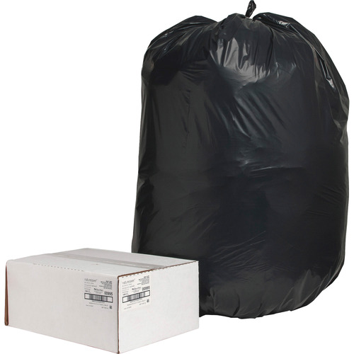 Genuine Joe, Gjo01534, Heavy-Duty Trash Can Liners, 50 / Carton, Black, 45 gal, Size: Large