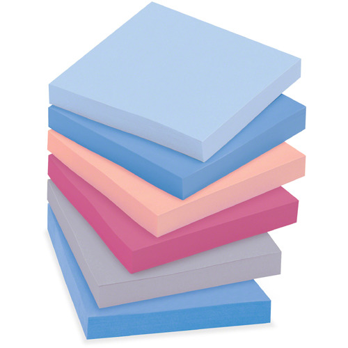 4x6 in Pastel Colors 30% Recycled Paper 4 Pads 4621-SSNRP Post-it Super Sticky Recycled Notes 2X The Sticking Power Lavender, Apricot, Blue, Pink, Mint - 1 Pack Bali Collection 