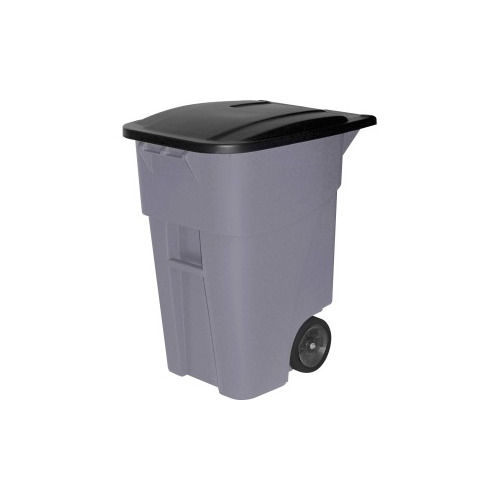 Rubbermaid Brute Rollout Trash Can, 50 GAL, with Wheels, Green