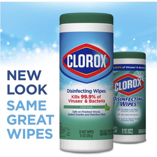 Air Delights CLO01593CT  Clorox Disinfecting Wipes, Bleach Free Cleaning  Wipes, Fresh Scent - 35 Wipes