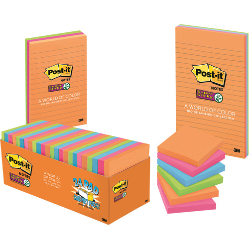 Post-it Jewel Pop Super Sticky Notes, Assorted