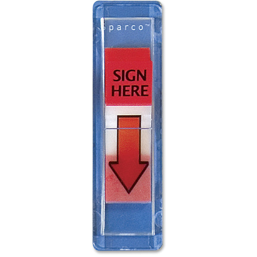 SparcoSign Here Preprinted Self-Stick Flags