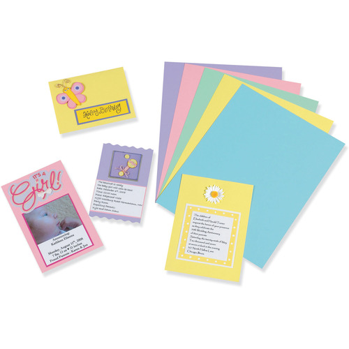 Pacon 101315 Printable Multipurpose Array Card Stock, Assorted Pastel Colors - 100 count