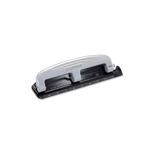 EZ Squeeze One-Hole Punch, 10-Sheet Capacity, Gray