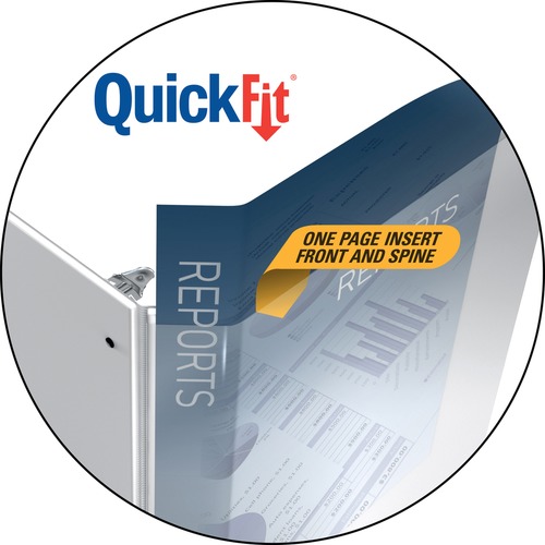 QuickFit Landscape Round Ring View Binder for Spreadsheets