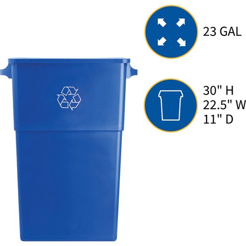 Genuine Joe 23 Gallon Recycling Container - GJO57258 - Shoplet.com