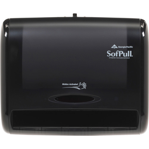 Georgia-Pacific Black Automatic Paper Towel Dispenser in the Paper