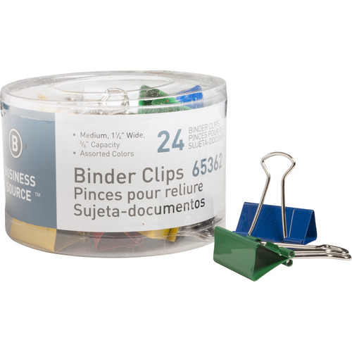 BSN36551 Business Source Fold-back Binder Clips - Medium - 1.3