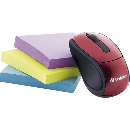 食品・日用品 半額ストア Optical Travel Mini Wireless Verbatim Mouse VER97540 - Red - キーボード・マウス・入力機器