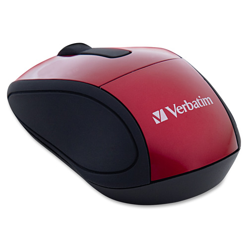 Verbatim Wireless Mini Travel Optical Mouse - Red - VER97540
