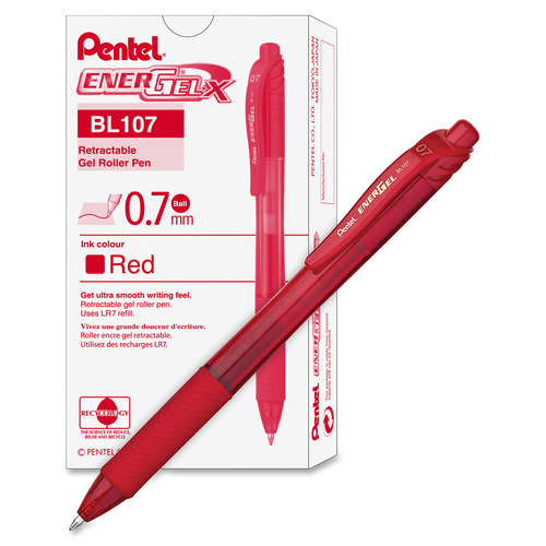Pentel EnerGel-X Retractable Gel Pens - PENBL107B - Shoplet.com
