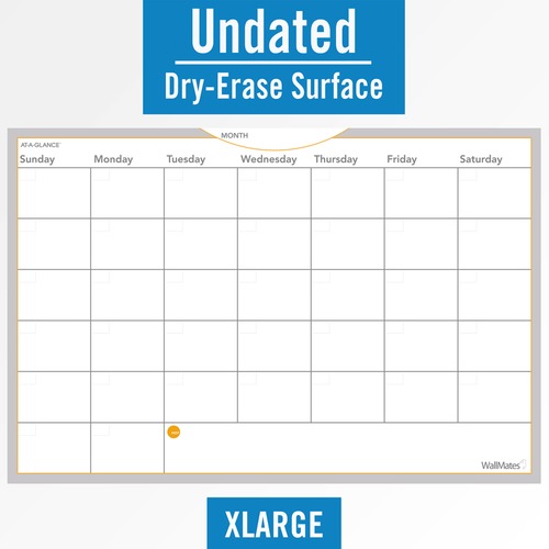 Calendars: Pastel One Month Calendar Dry Erase - Removable