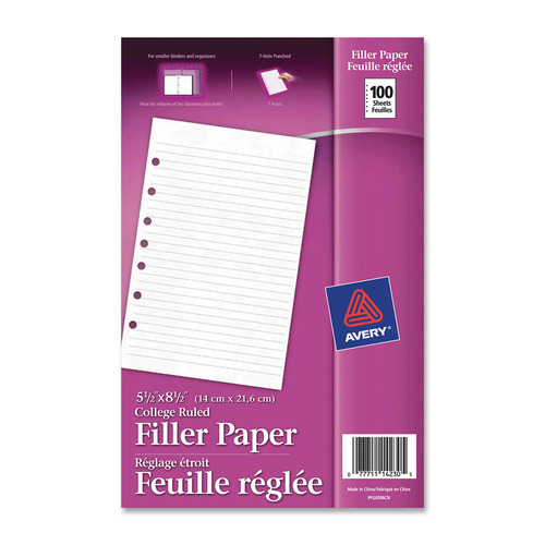 Avery® Filler paper for 3-Ring/7-Ring Mini Binders AVE14230, AVE 14230 -  Office Supply Hut