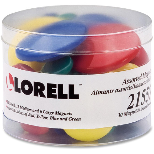 Lorell Round Cap Rare Earth Magnets 1.2 Diameter Round 6 Pack