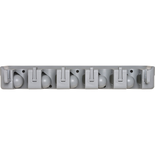 Genuine Joe Cleaning Tool Wall Organizer Rack - 5 x Broom - 3.8