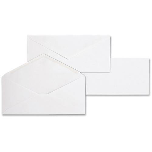 Business Source No. 10 White Wove V-Flap Business Envelopes