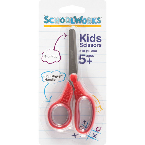 Basix 5 Soft-Grip Kids, Blunt Tip Scissors, 3-Pack, Assorted