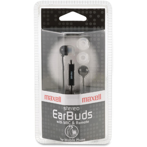 Maxell In-Ear Earbuds with Microphone and Remote MAX190300