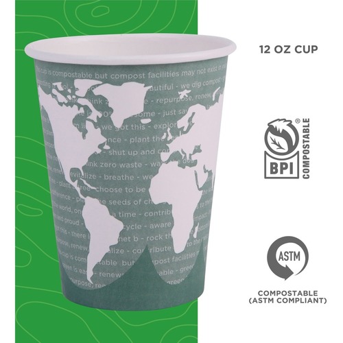 ECO-PRODUCTS,INC. Eco-Products World Art Hot Beverage Cups - ECOEPBHC12WA 