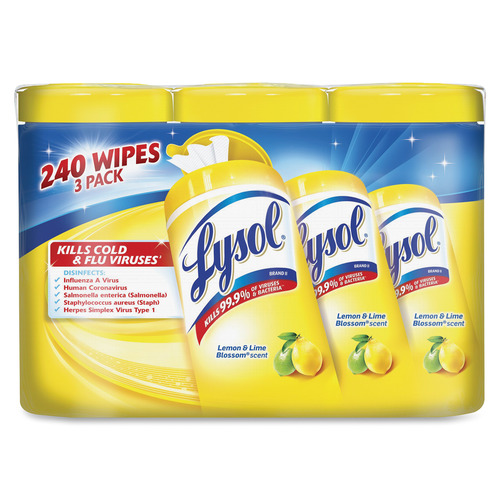 Wipe Out! 240 Wipes, 2 Lemon Scent 1 Fresh Scent 3-PACK