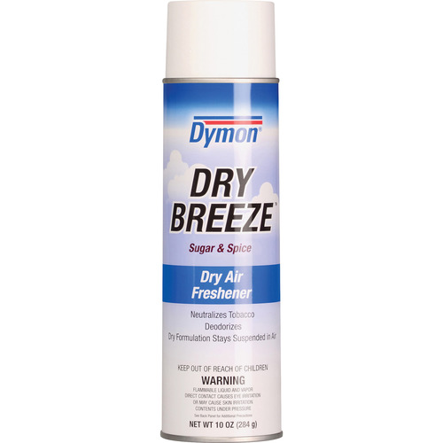 Dymon Dry Breeze Scented Dry Air Freshener - Aerosol - 20 fl oz (0.6 quart) - Sugar & Spice - 12 / Carton