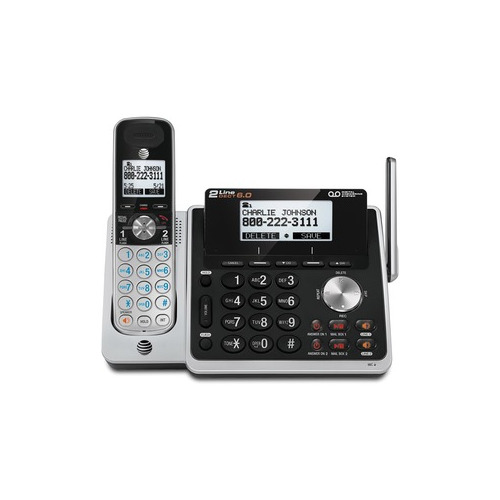 AT&T TL88102 DECT 6.0 2 Line 2 Cordless Phones w/ Answering System NEW 