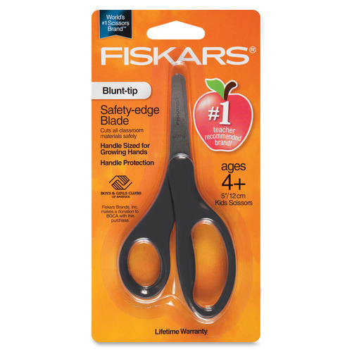 Fiskars 5 Pointed-tip Kids Scissors - 1.75 Cutting Length - 5 Overall  Length - Straight - Stainless Steel Safety Edge Blade - Pointed Tip - Red,  Blue, Turquoise, Green - 1 Each