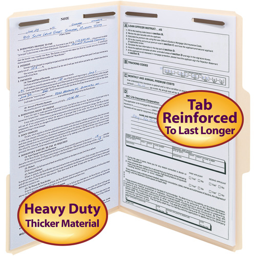 Smead Heavy-duty Fastener File Folders