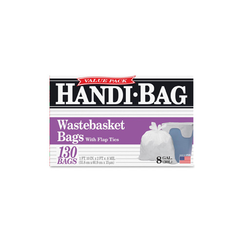 Handi-Bag Wastebasket Bags, 8 Gallon, Extra Value Pack - Resin