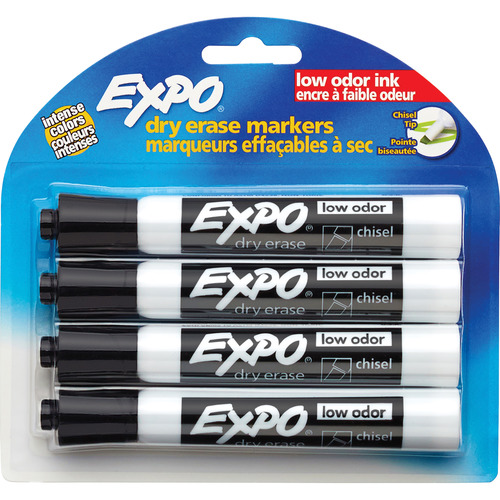 EXPO Low Odor Dry Erase Markers Fine Point Black Pack Of 36 - Office Depot