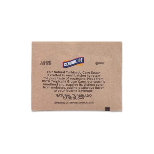 Genuine Joe Turbinado Natural Cane Sugar Packets - GJO70470