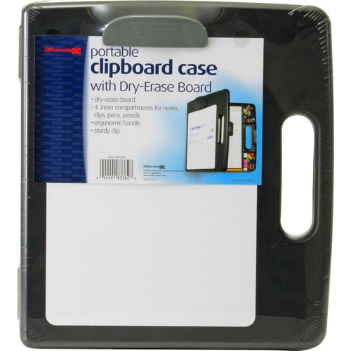 Officemate Portable Whiteboard Clipboard Case w/4 Compartments (OIC83382)