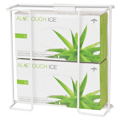 Medline Horizontal-Mount Wire Double Glove Box Holder - Horizontal - 1 / Pack - White Medline Horizontal-Mount Wire Double Glove Box Holder - Horizontal - 1 / Pack - White